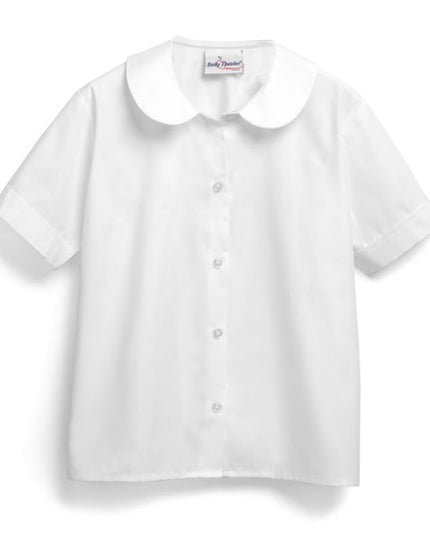 Female Short-Sleeve Peter-Pan Uniform Blouse (White)
