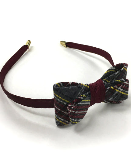 PMA Plaid Bow Headband