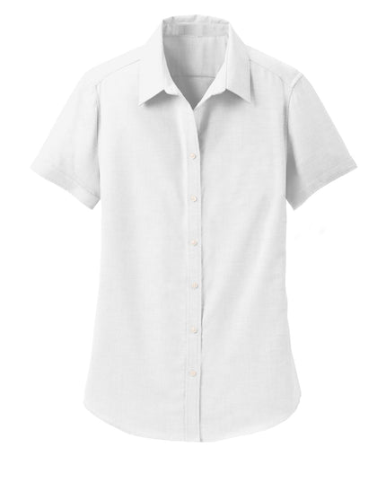 Female Short-Sleeve Broadcloth Uniform Oxford (White)