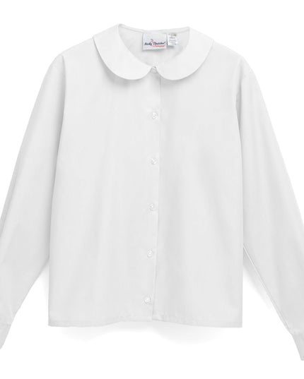 Female Long-Sleeve Peter-Pan Uniform Blouse (White)