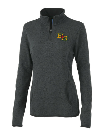 BG Women's Heathered Quarter-Zip Fleece Pullover