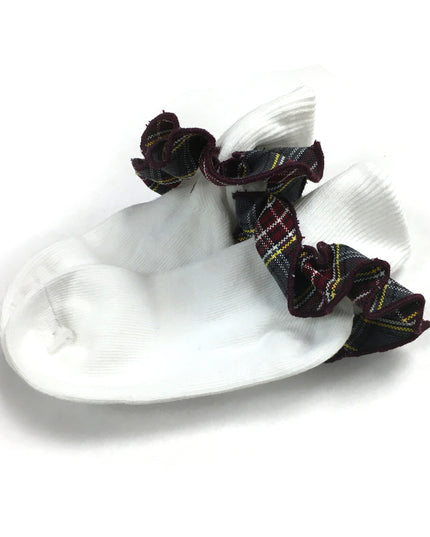 PMA Plaid Ruffle Socks