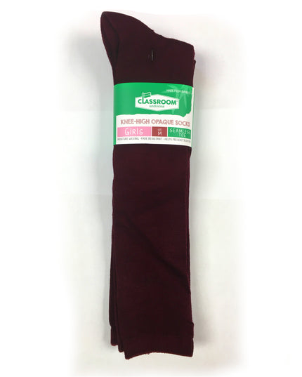 Knee-High Uniform Socks 3-Pack (Maroon)