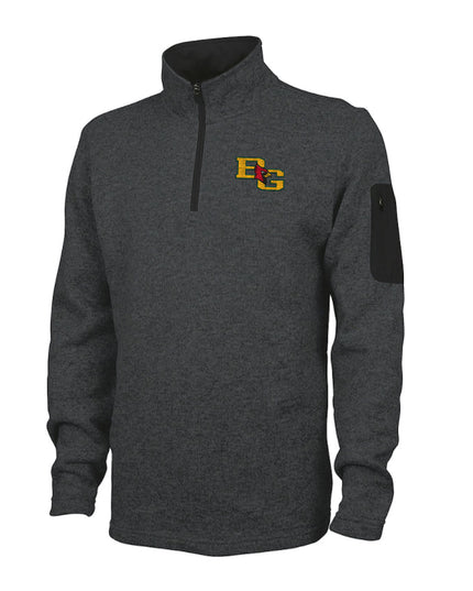 BG Men's Heathered Quarter-Zip Fleece Pullover